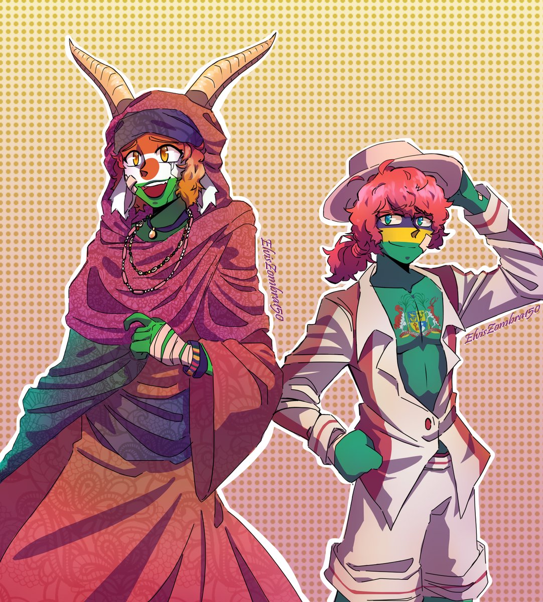 ElvisZombra150's tweet photo. 🇳🇪Níger e 🇲🇺Islas Mauricio 

#countryhumans #countryhumansart #countryhumansafrica #countryhumansniger #countryhumansmauritius #countryhumansmauricio https://t.co/RBorKwjBsj