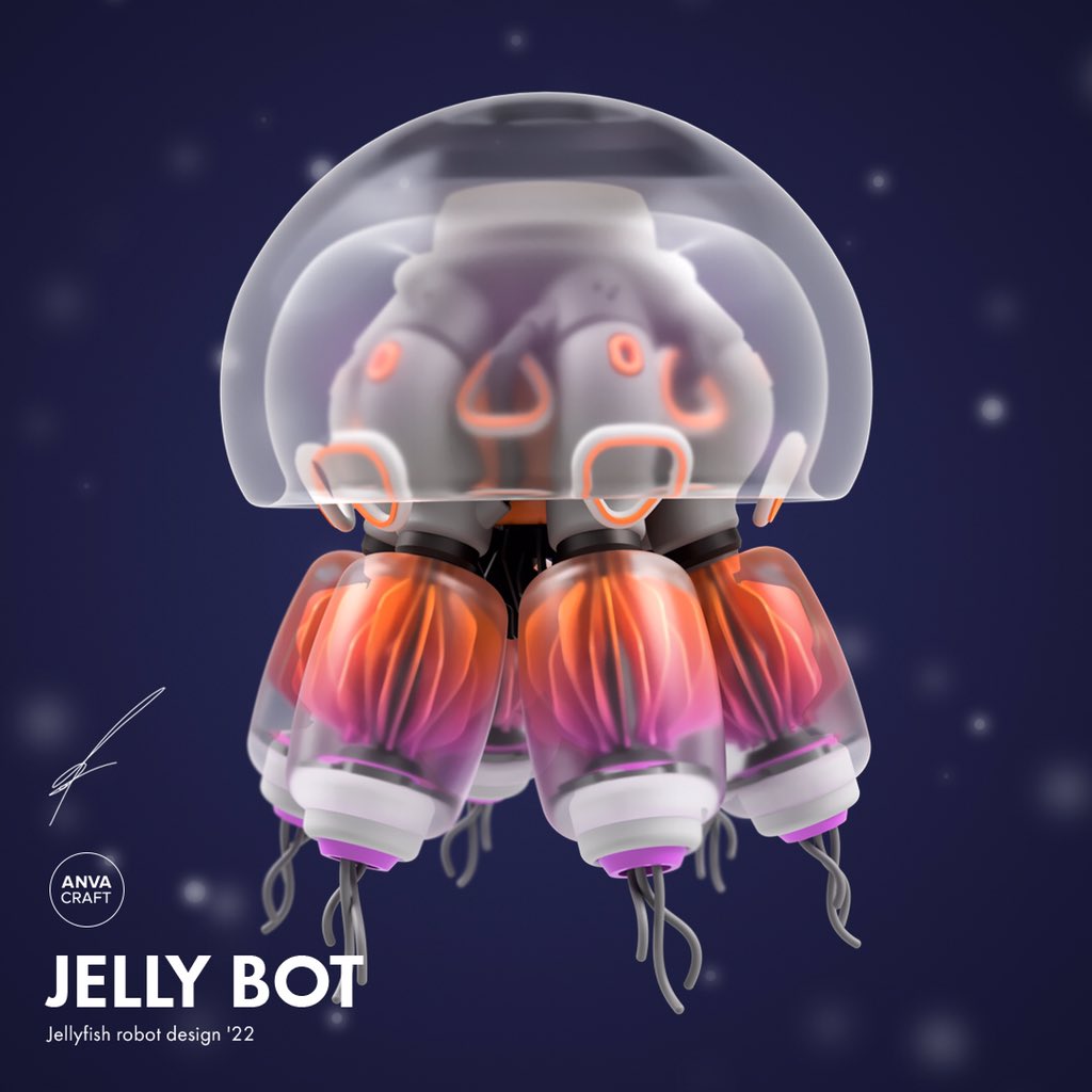 ANVACRAFT's tweet photo. Jelly Bot
#hardsurface #hardsurfacemodeling #jellyfish #robot #robotdesign https://t.co/eIu4QlMLwj