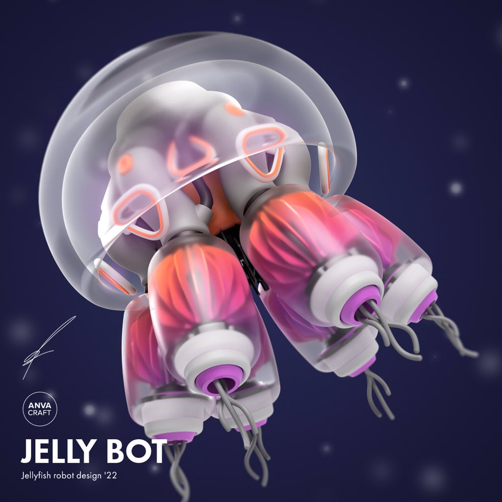 ANVACRAFT's tweet photo. Jelly Bot
#hardsurface #hardsurfacemodeling #jellyfish #robot #robotdesign https://t.co/eIu4QlMLwj
