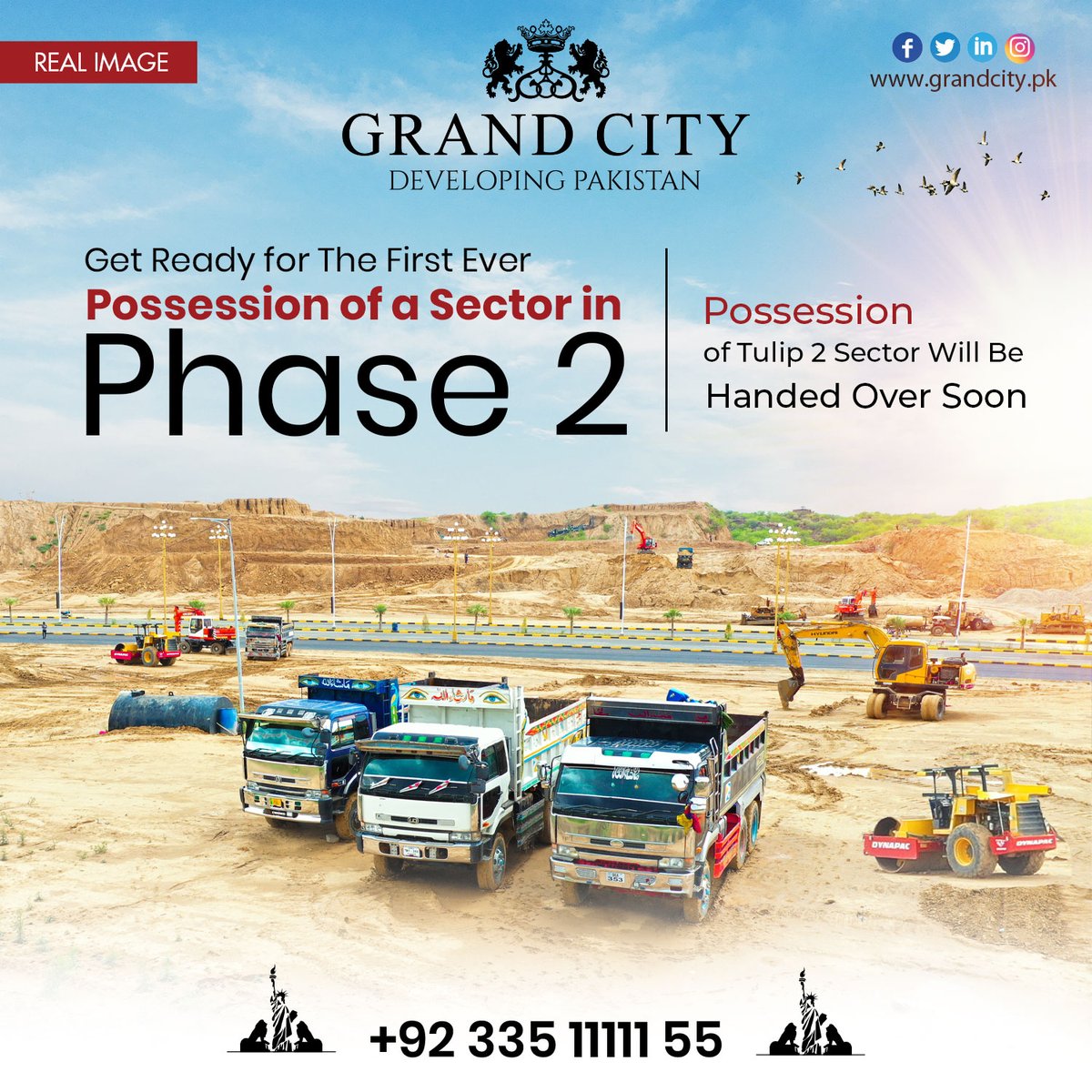 gckofficial's tweet photo. It’s time to Celebrate!
Grand City is soon going to give possession of plots in Tulip 2 Sector in Phase 2. 

For booking and details,
Call us now: +𝟗𝟐 𝟑𝟑𝟓 𝟏𝟏𝟏 𝟏𝟏𝟓𝟓
Visit our website now: https://t.co/9BljFfiOU7 https://t.co/gLXKdaxYXH