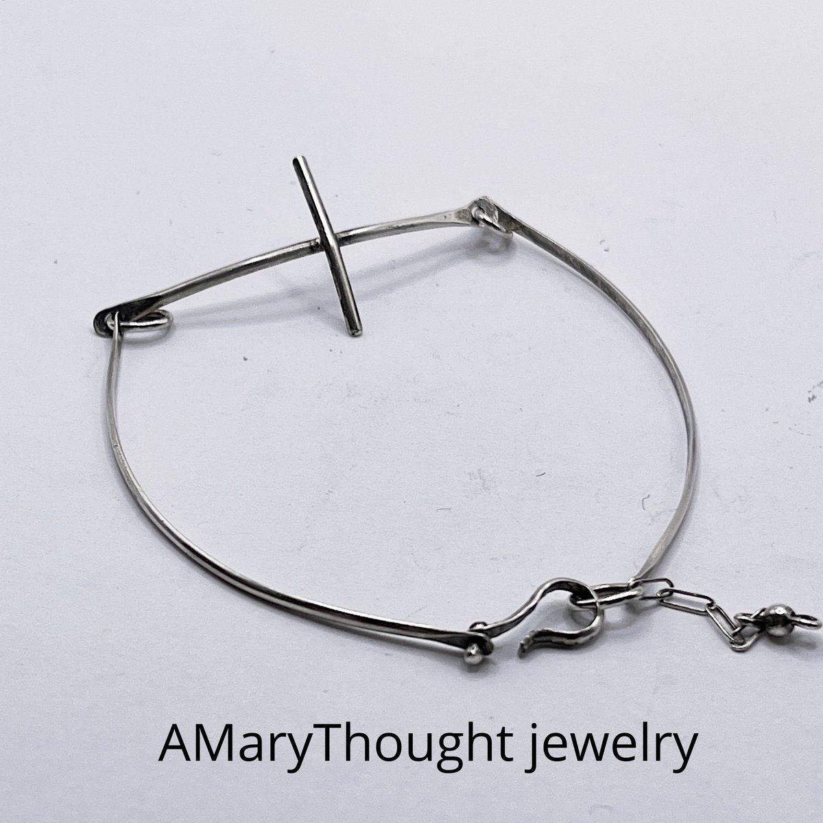 Excited to share the latest addition to my #etsy shop: Sterling Silver Sideways Cross Bracelet, Artisan Handmade Jewelry, A Spiritual Gift For The Girl Who Enjoys Minimalism etsy.me/3O8WUXk #silver #confirmation #easter #yes #no #men #sidewayscross #sterlingsil