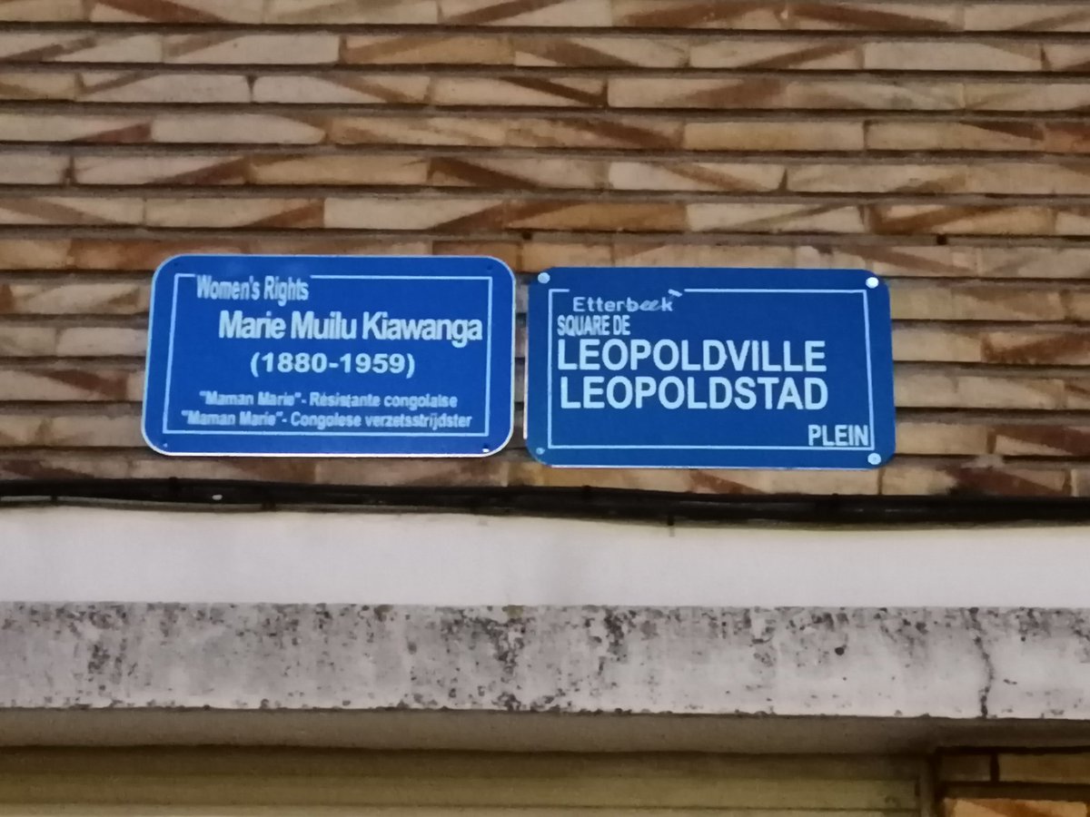 GuillaumeDachy's tweet photo. Résistante congolaise a côté d'un souvenir colonial à #Bruxelles. Tout l'enjeu de rendre l'Histoire visible. Neither cancel culture nor historical blindness. https://t.co/N6Iy2lR93c