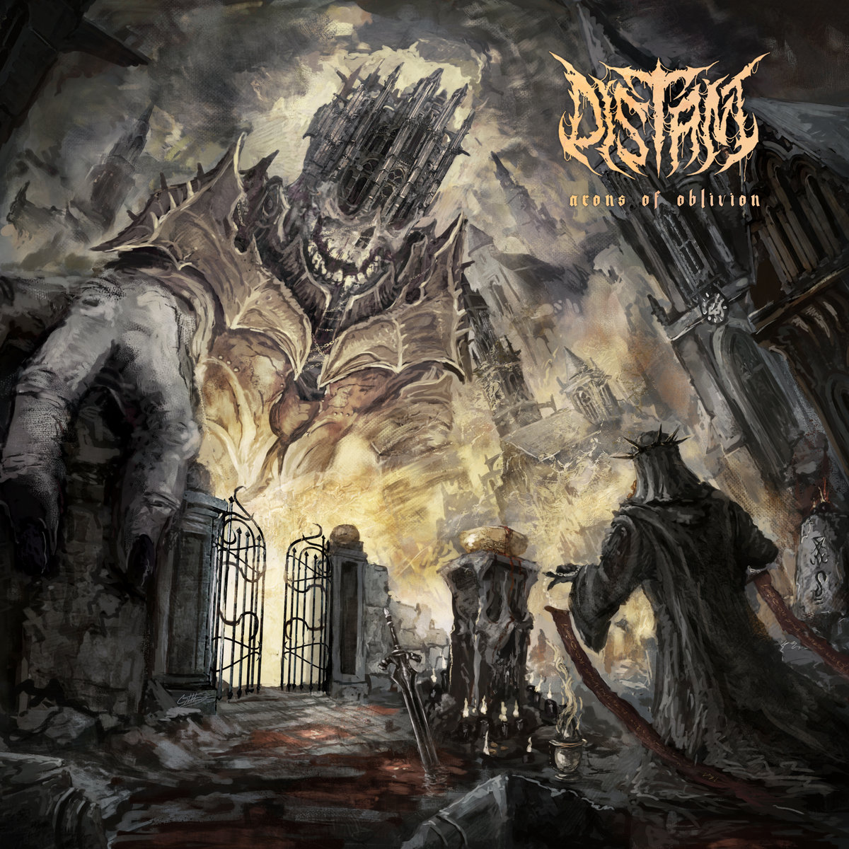 Today we celebrate the belated anniversary of one one 2021's heaviest releases, @DistantNL's 'Aeons Of Oblivion'. For those of you who own a copy on vinyl - what variant do you have? Show us yours in the comments!