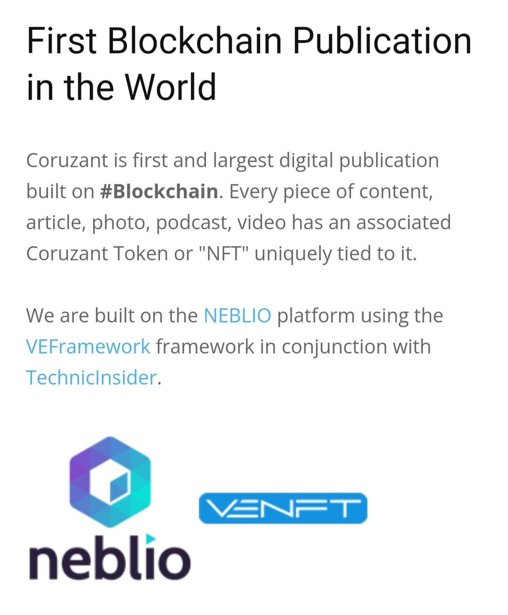 Yellow_zine's tweet photo. @Coruzant will be airdropping #CORZT tokens. DM @DivergentCIO to join the starter group and participate/or request more info.

Coruzant are the first online digital publication to be built fully on blockchain technology.

#NewApp #NeblioEcosyatem #NEBL #VENFT $NEBL #NFTnews https://t.co/xBswF25qr0