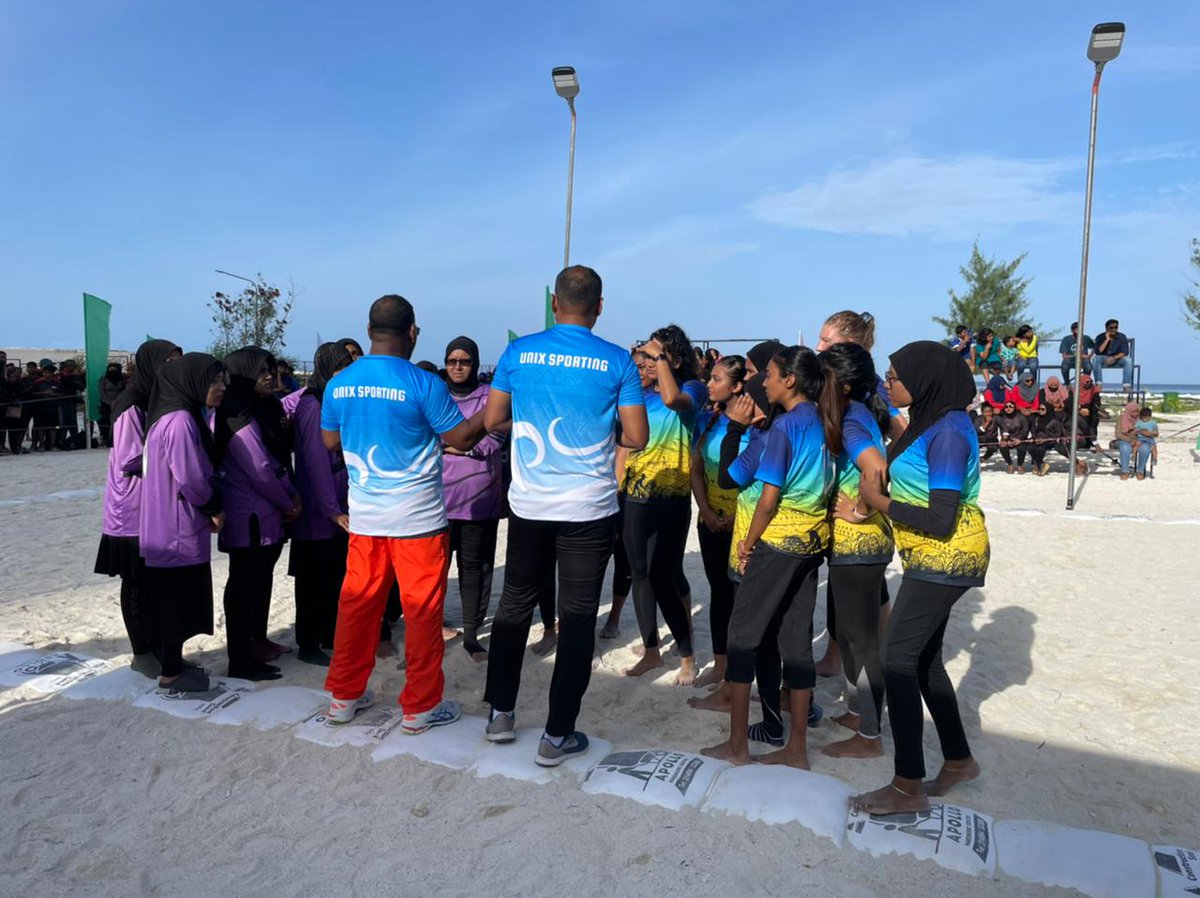 sportscomv's tweet photo. Opening of  Maldivian Traditional Dodgeball Tournament - Faigathalhaa Foari held today at Hulhumale', Phase Two. 

Good luck Teams, join the fun 😊🥳  #FaigathalhaaFoari2022 https://t.co/6dYhtkF5q1