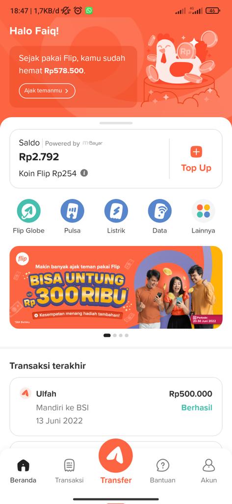 dhani_MCFC's tweet photo. Saya sudah hemat segini, mana hemat kalian @dwiiseptiani bisa dong min @flip_id 😁 https://t.co/YMZlPPgyM7