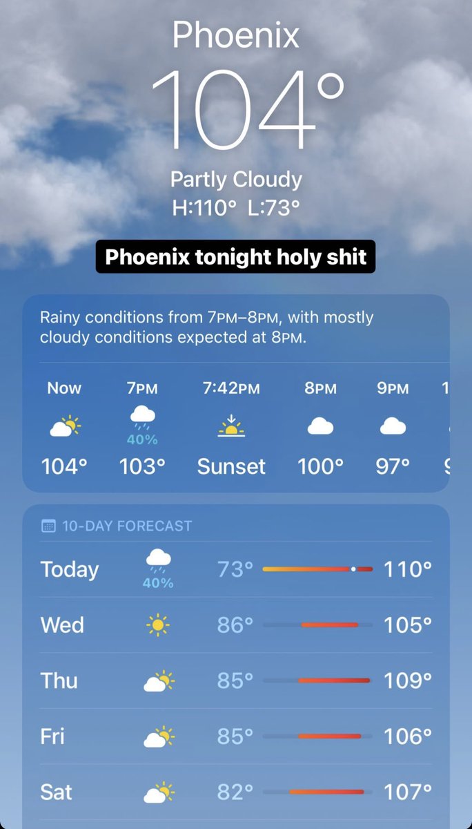 AJRTour's tweet photo. 📸: AJR posting the weather for #OKOPhoenix on their Instagram story! 

“Phoenix tonight holy shit” https://t.co/GVxMUIvugN