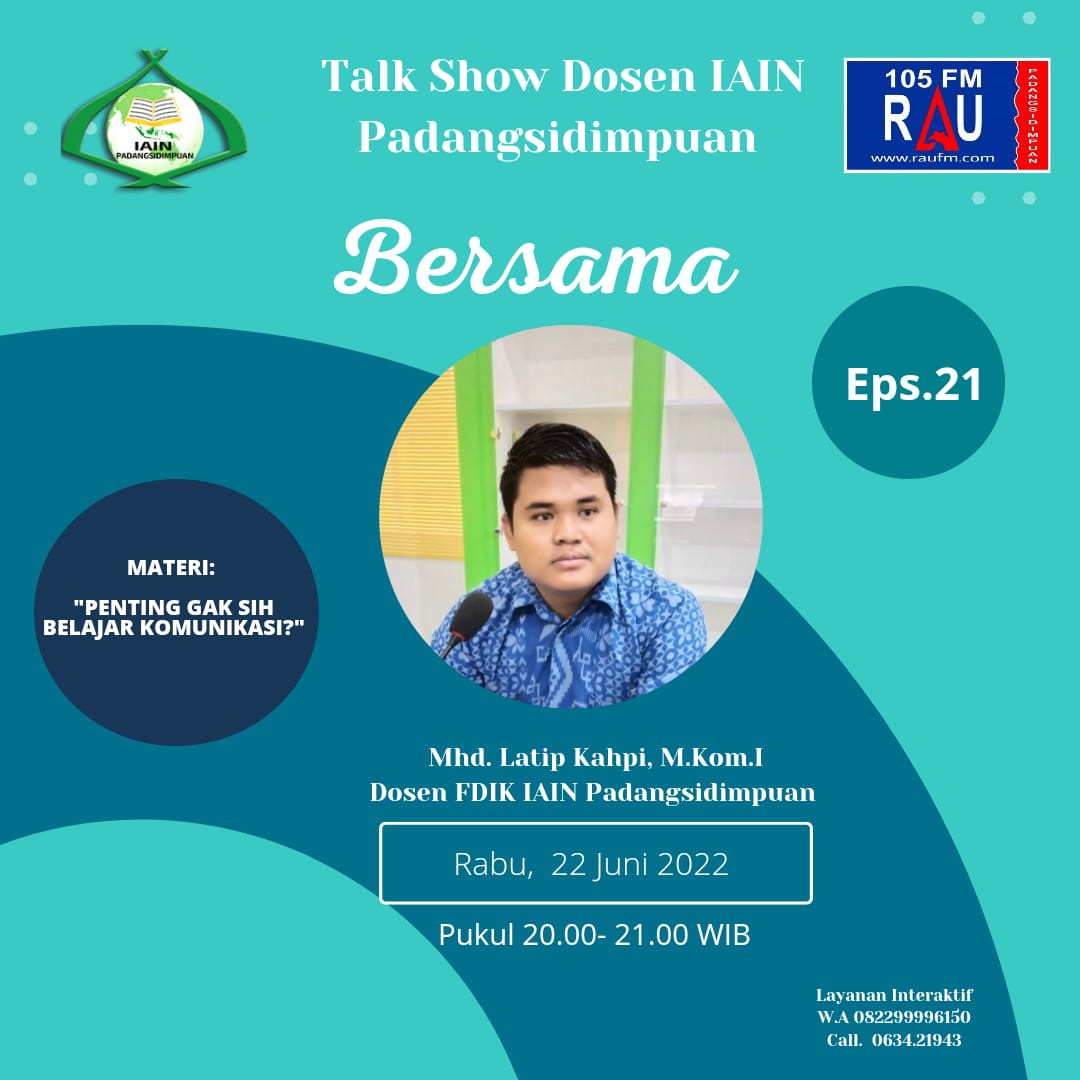 Jangan sampai dilewatkan yahh
Talkshow bersama IAIN Padangsidimpuan

Semoga mendapat ilmu yang bermanfaat yahh rekan

Post by : NF