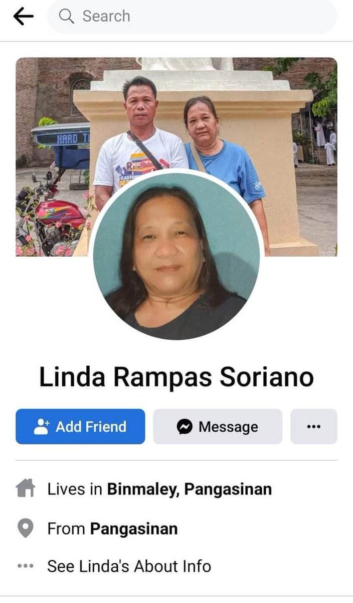 May gusto sumikat 🙄
Linda Rampas Soriano anu po ba ikinagagalit nyo sa Marcos o Kay BBM.wala nman Siya ginagawang masama sa inyo pero bakit kinain napo kayo ng galit nyo.kawawa nman kyo.dipo Tama Yan wla kyo respeto,intayin nyo Ang karma nyo dhil sa Inyo bbalik yan.masama Yan🤬