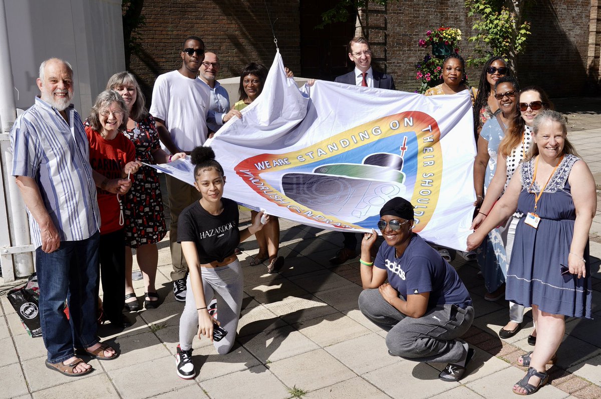 Really pleased to be joined by local residents as we raised the Windrush Flag at <a href="/WatfordCouncil/">Watford Council</a> today. 

I am so grateful to the Windrush Generation for the many ways they have contributed to Watford. #WindrushDay2022
