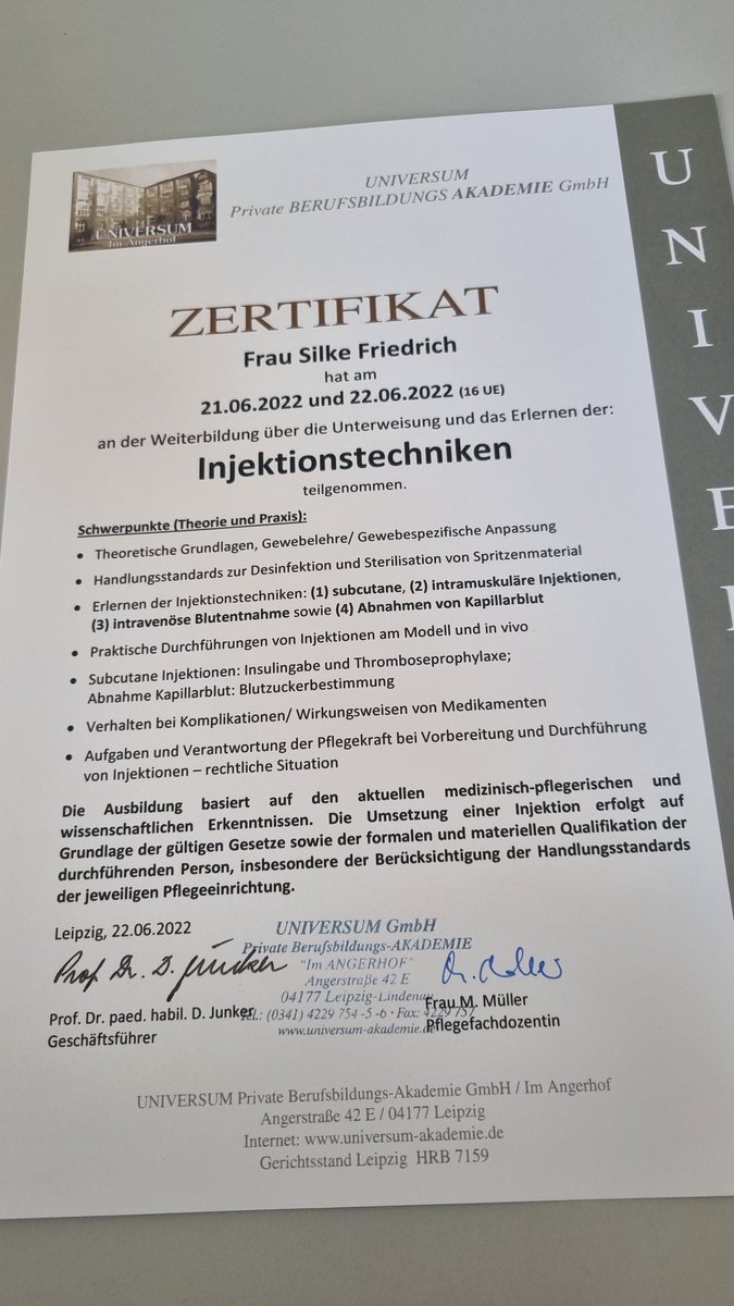 Weitergebildet....