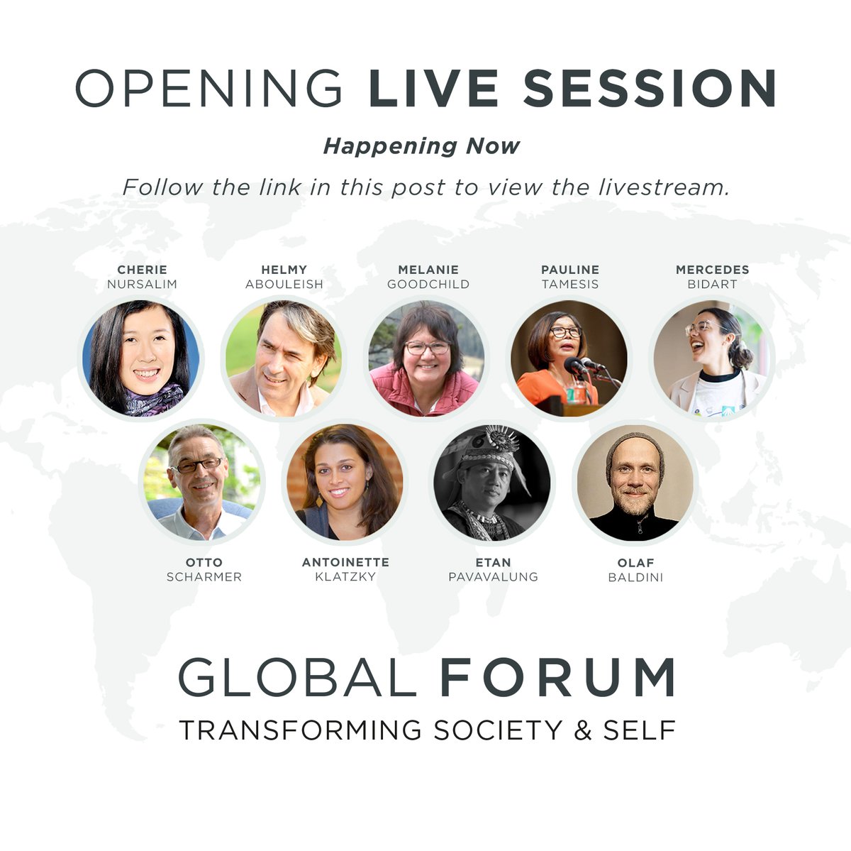 ottoscharmer1's tweet photo. Starting in 30mins: we are on!!! #GlobalForum2022 

View livestream for free: https://t.co/uu1GHM9SID
OR donate to join the interactive Zoom room: https://t.co/9408gRM4Xe

#Uschoolfortransformation #theoryU #currentmoment #systemschange #leadership https://t.co/jKGvHcUeb3