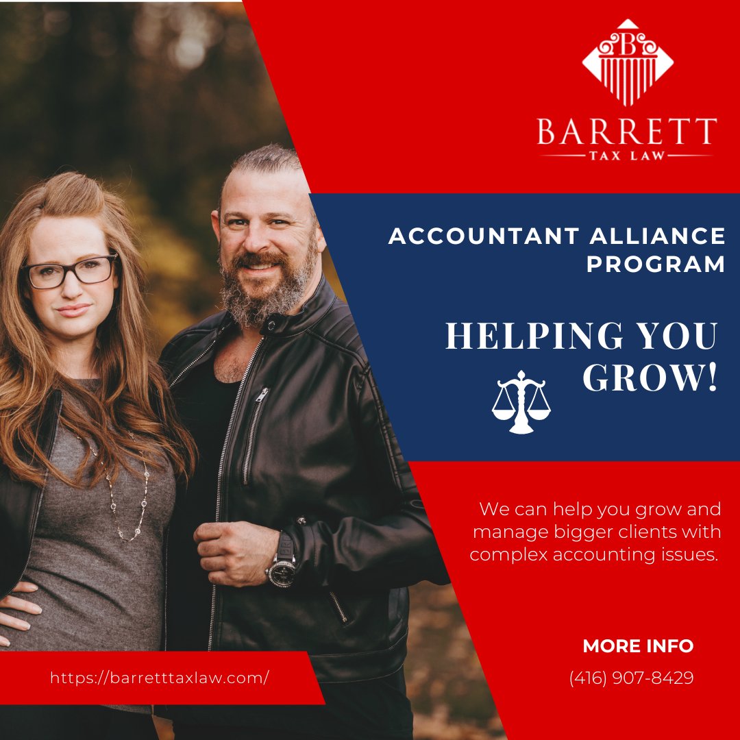 Are you an #accountant trying to compete with the big boys? We can help you grow and manage bigger clients with complex accounting issues. Join our #AccountantAllianceProgram to get free advice today! 

Call us at (416) 907-8429 if you have questions
