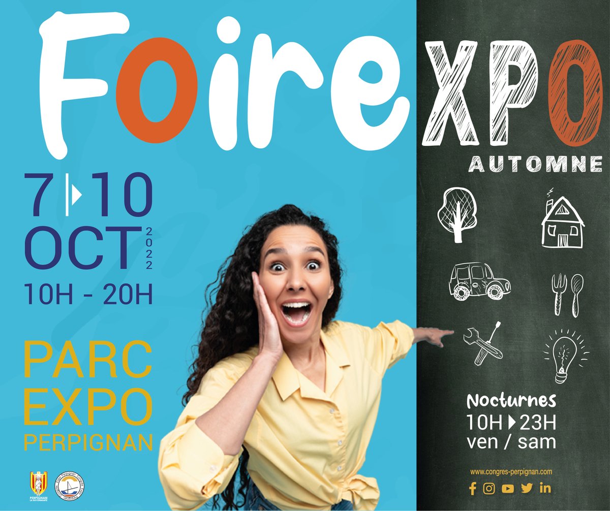 Les dates de la prochaine Foirexpo d'automne 2022 à Perpignan!😃 #perpignan #evenement #foire