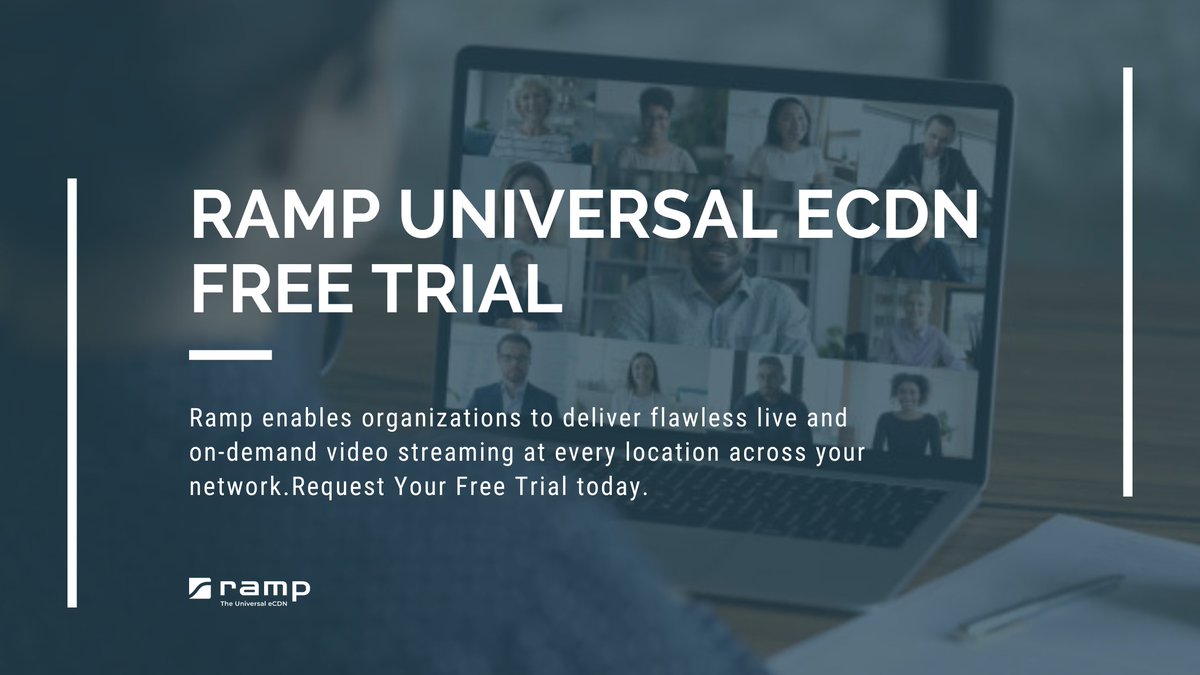 REQUEST FOR YOUR FREE TRIAL TODAY! Ramp eCDN helps enterprises deliver flawless live and on-demand video streaming at every location across your network. Learn more here: ow.ly/ku9G50JzJm8 #EnterpriseVideo #FreeTrial