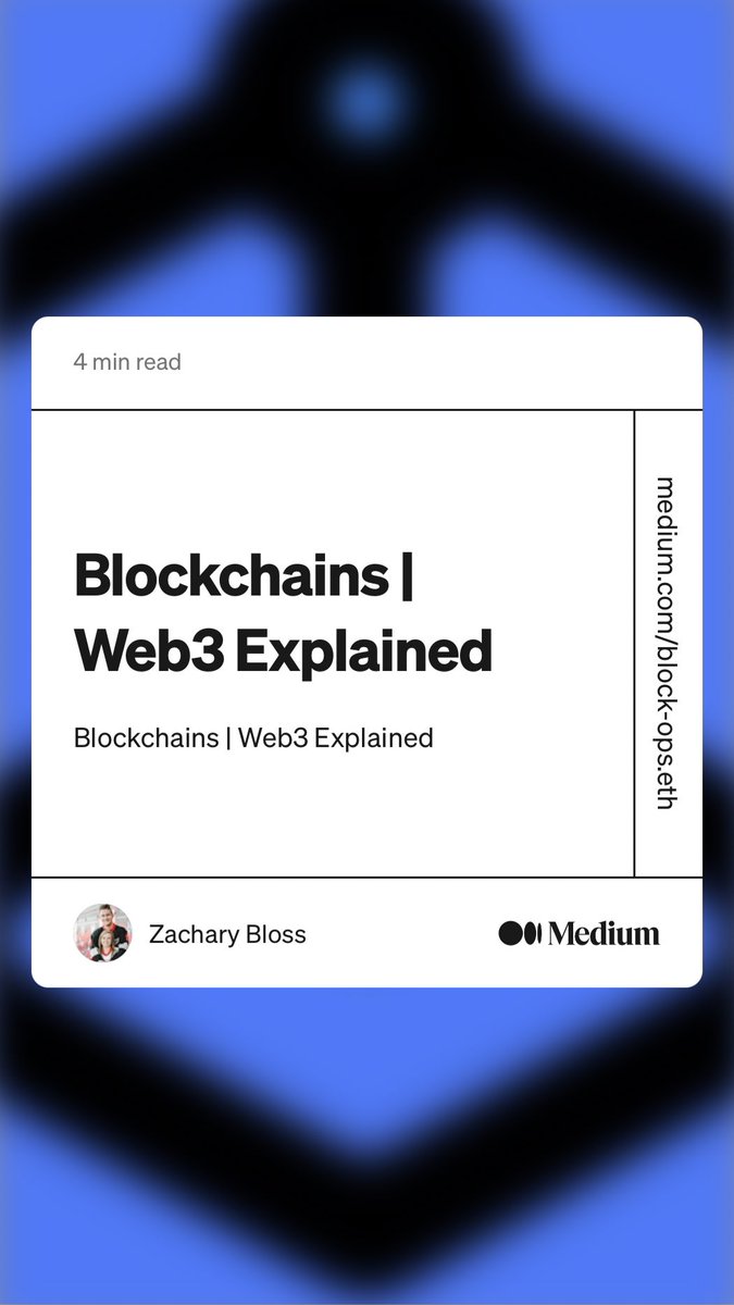 dao_block's tweet photo. “Blockchains | Web3 Explained” by Zachary Bloss
https://t.co/IRJPgSgOCZ https://t.co/W947Vhnz9u