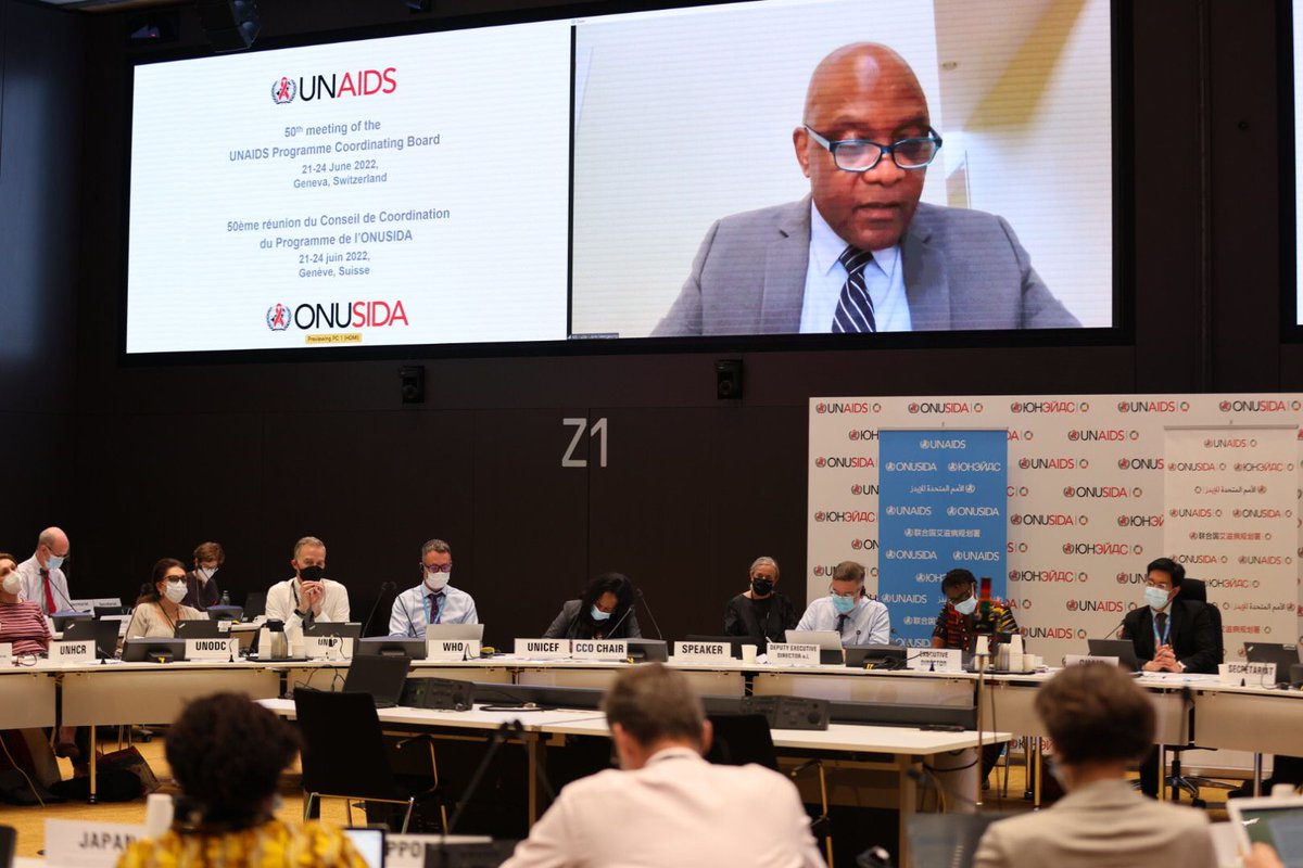 UNAIDS's tweet photo. "UNAIDS must be funded in a predictable and sustained manner so that they can plan and deliver on their mission… There will not be a strong collective global AIDS response without UNAIDS. You can count on @PEPFAR for support," says Ambassador @JNkengasong at #PCB50. https://t.co/aUcE4YMogQ