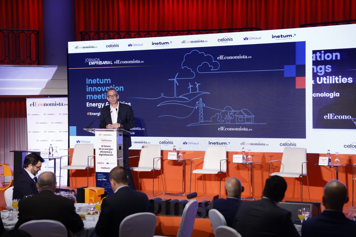 inetum_es's tweet photo. Os compartimos los vídeos y fotos de la Jornada Empresarial "El futuro de la energía: eficiencia y digitalización", que organizó @inetum_es junto con @elEconomistaes, @OVHcloud_ES y @Celonis 

https://t.co/7NDjirLP7q

#EnergiayTecnologíaeE #energía
#Inetum #Positivedigitalflow https://t.co/JPrvmUMgDu