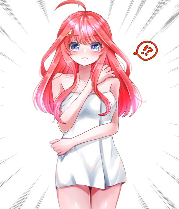 行き止まりさんさんがTwitterに投稿した中野五月(五等分の花嫁)のイラスト。