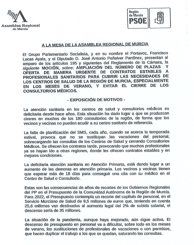 RosaRodaNews's tweet photo. Después de que 77 coordinadores de centros salud hayan advertido de que peligra la normalidad del primer nivel de salud en la Región, el PP vota en contra de ofertar contratos estables a médicos.
El PP dice que faltan médicos en toda España y que es cosa del Ministerio 👇 https://t.co/2IaEz3irY5