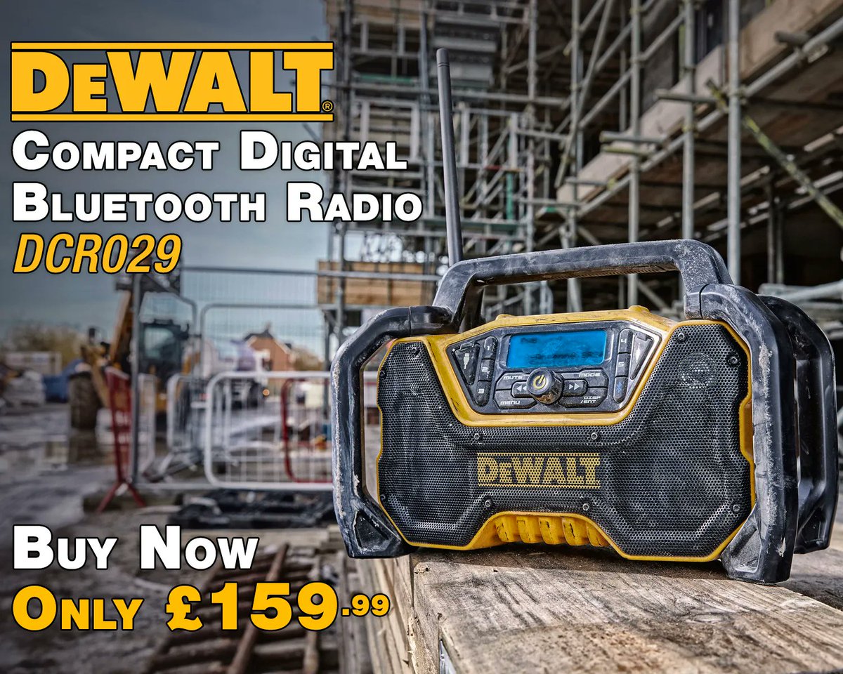 The DeWALT 12/18V Compact DAB+ Radio
Perfect For On-Site Or At Home Listening
Buy Now - buff.ly/3NczH5a