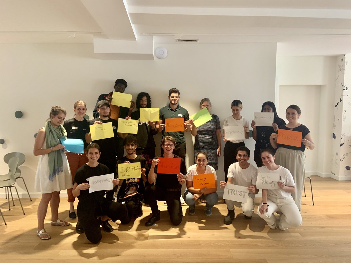 Our second event of the day at the #EdgelandsLaunch event is a youth workshop! We heard from #youth across #Geneva that we need greater #transparency, #regulations for big tech (among others), a clear unifying vision of #security within the city, and more 📓