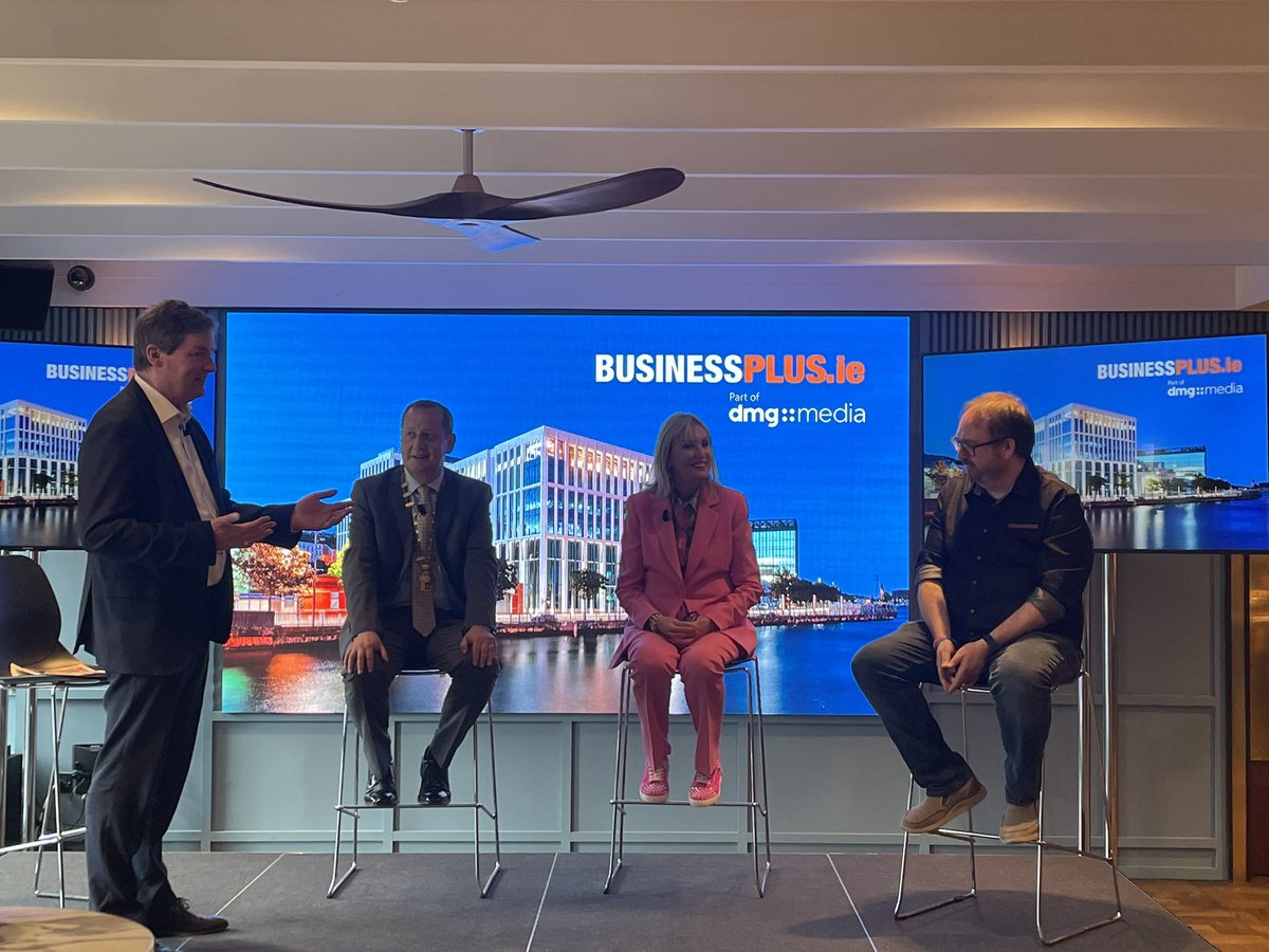 boundysandy's tweet photo. Delighted to be here @BusinessPlusMag and @dmgmedia_Irl launch of the digitisation of the very successful Business Plus magazine. Very insightful discussion with @RonanMMurray @LindaKVoxpro @donal_cahalane Nick Mulcahy Siobhan O Connell. https://t.co/jhLjxTzlod