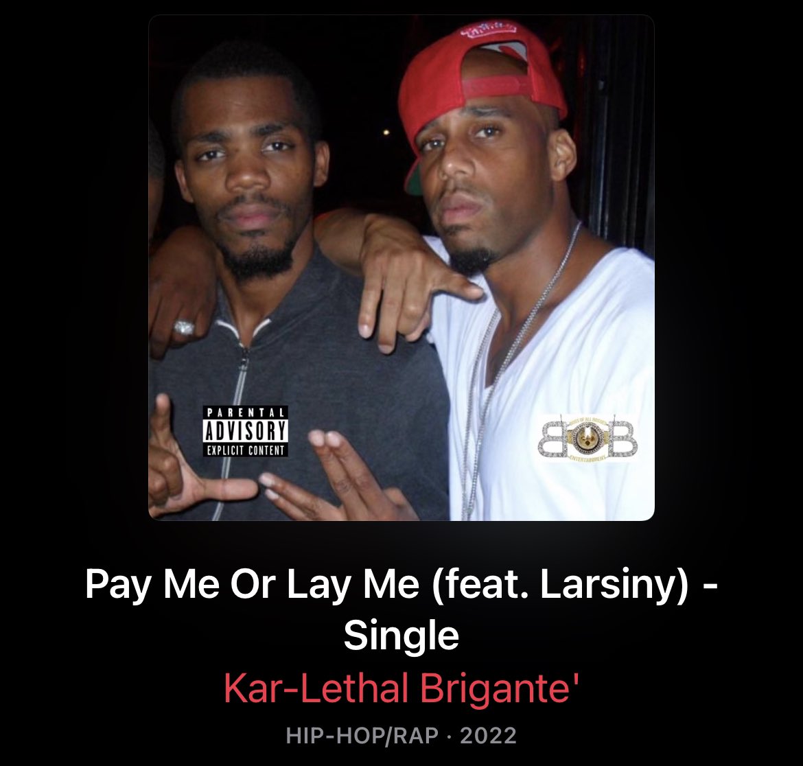 bobgangent's tweet image. Check out "Pay Me Or Lay Me" byKar-Lethal Brigante' [feat. #larsinyfamily ]

 Amazon Music. music.amazon.com/albums/B0B31ZF…

Apple 🍎 Music 
music.apple.com/us/album/pay-m…

Spotify 

open.spotify.com/album/1S8jjPKy…

YouTube

youtu.be/7gUD2kLXr40 via @YouTube #hiphop #rap #philly