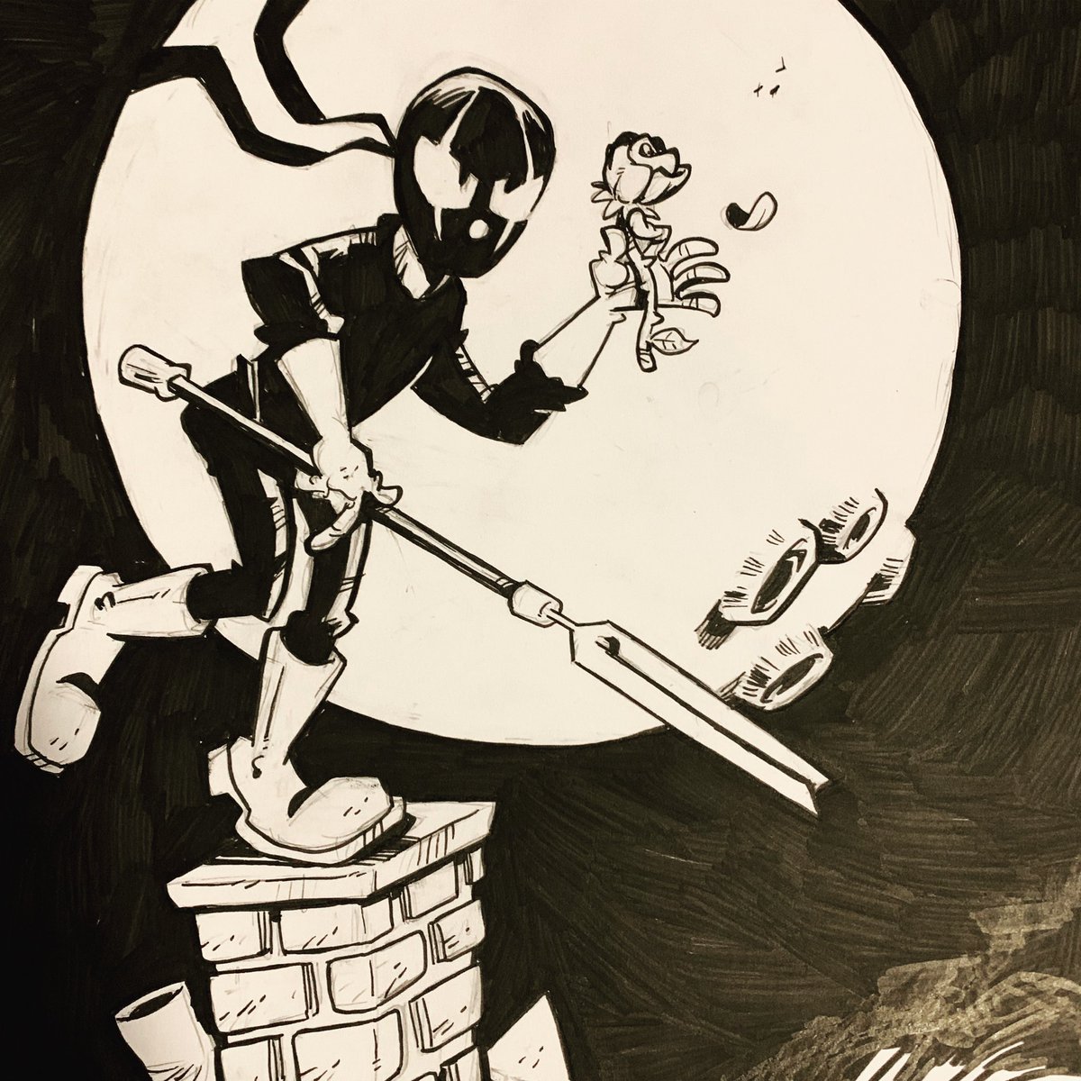 Stegelin's tweet photo. Sketch commissions are still open, for pieces to work on during #HeroesCon itself. You all did not disappoint with the requests thus far. Keep them coming! @Marvel #HulkVsThing @usagiguy #UsagiYojimbo @MattWagnerComic #Grendel #consketch #indiecomics @heroesonline https://t.co/m5wvZS7Kkc