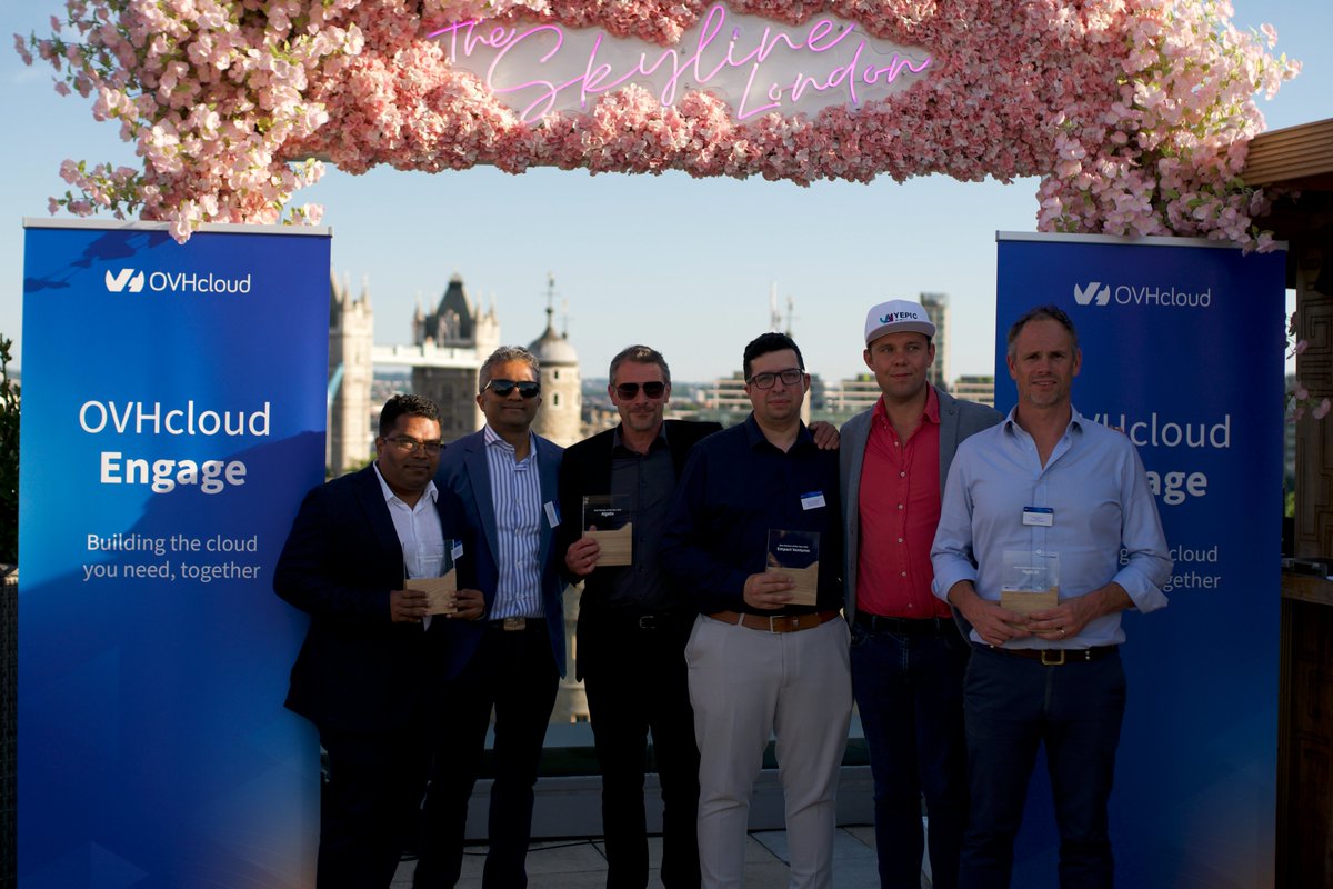 OVHcloud_UK's tweet photo. What a pleasure to have hosted our first UK #OVHcloudEngage event last week in London together with our ecosystem.
🏆 Congratulations to the winners of our Startup & Partner Awards 2022: Yepic AI,@vivacom, @AlgoDx , @ItVirso, @empactventures for their success and participation. https://t.co/kVGsYmX3pB