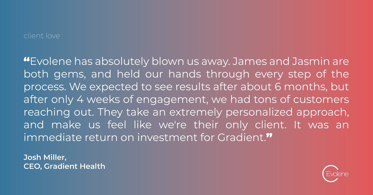 It's always a good day when you get lovely feedback from clients 🙌🏻

We've been helping <a href="/gradienthealth/">Gradient Health</a> communicate their value, helping them in their goal of accelerating #medicalai in #diagnostics and making healthcare more equitable.

#HealthcareMarketing #Communications