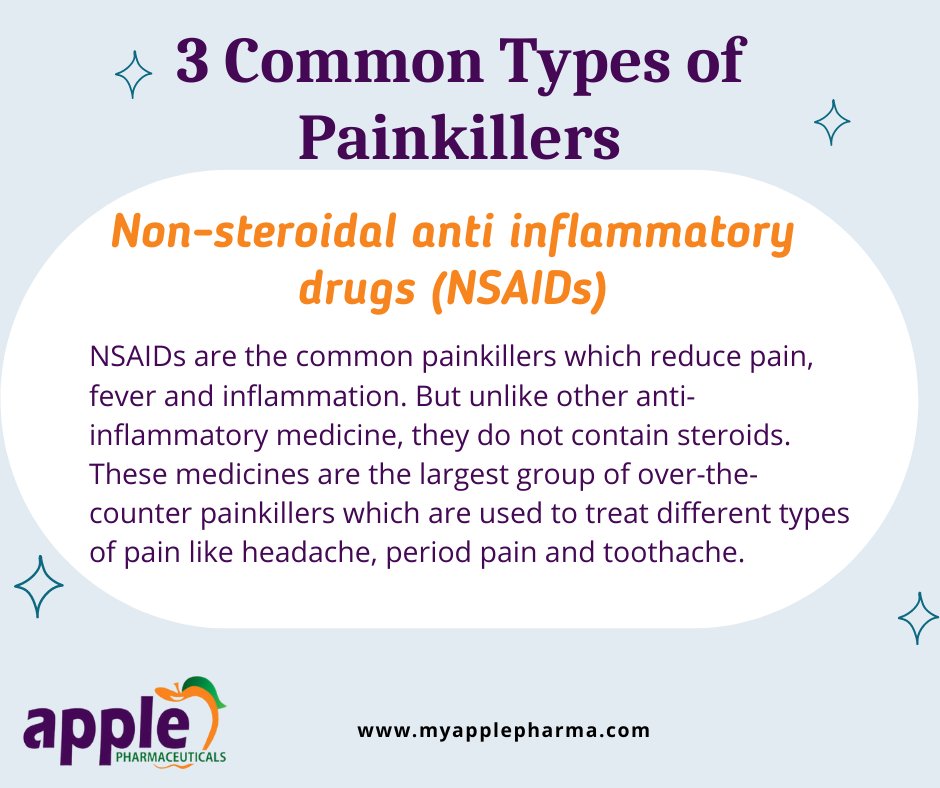 myapplepharma's tweet photo. 3 Common Types of Painkillers
India has about 4 million people who use opioids and around 1 million people who are opioid-dependent.

#applepharma #applepharmaceuticals #painkiller #pills #painrelief #paracetamol500mg #paracetamol #pain #bodypain #backpain #painreliefoptions https://t.co/Vp9YqEpOvm