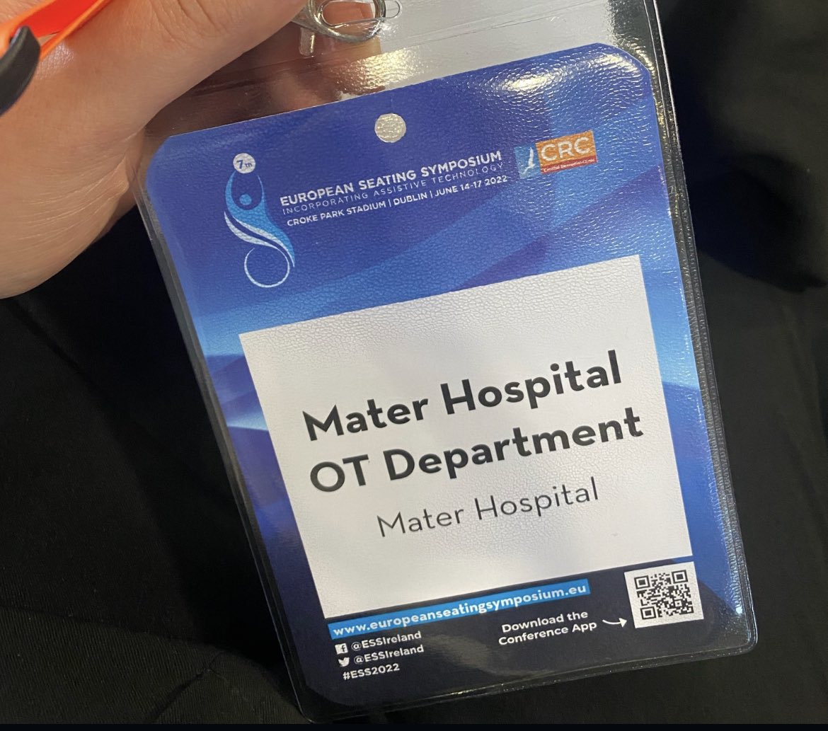 We were to delighted to have the opportunity to attend the European seating symposium last week. A fantastic series of informative workshops and presentations on all things seating/postural management!🦽@MaterTrauma @MaterTVNs @Matersurgery @MaterStroke @Mater_ICU