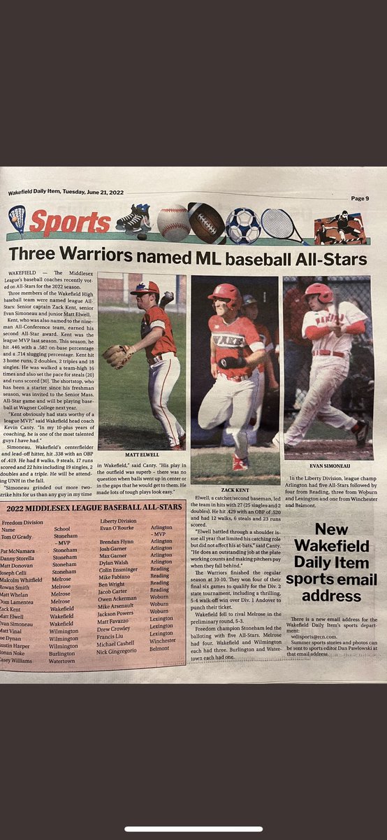 Very excited to be named all star this season. <a href="/Wakeitemsports/">Wakefield Item Sports</a> <a href="/TheNoto24/">Craig Noto</a>
