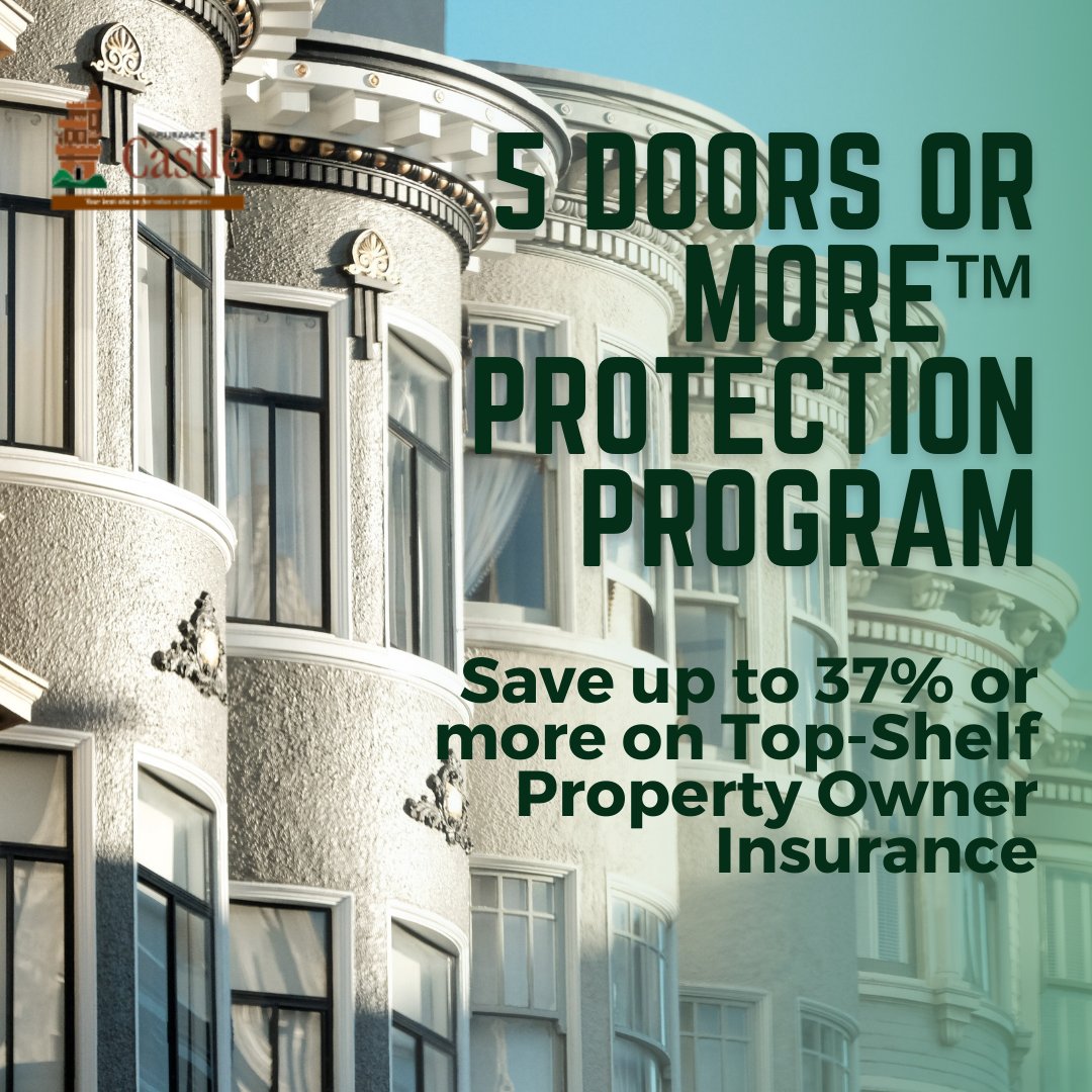 insureproperty's tweet image. Our exclusive 5 Doors or More™ Protection Program is designed for California investment property owners who want to save BIG money on five or more properties. 🚪

5doorsormore.com

#InsuranceByCastle #5DoorsOrMore #5DoorsOrMoreProgram #LandlordInsurance #PropertyManagers