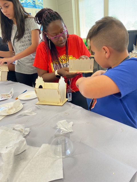 It's not really summer camp unless you make a birdhouse! #mcslearn #MadisonESL