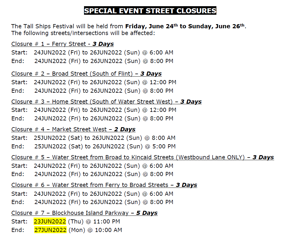 DCEMediaProd's tweet photo. From the City of Brockville  @BrockvilleON
BROCKVILLE TALL SHIPS FESTIVAL THIS WEEKEND Street Closures for the downtown area. Visit their website for up-to-date information June 24-26th. https://t.co/IeGBr6rNNj
#tallships #stlawrenceriver #XBR #brockvilleontario #ships https://t.co/nyxKlKJqVh