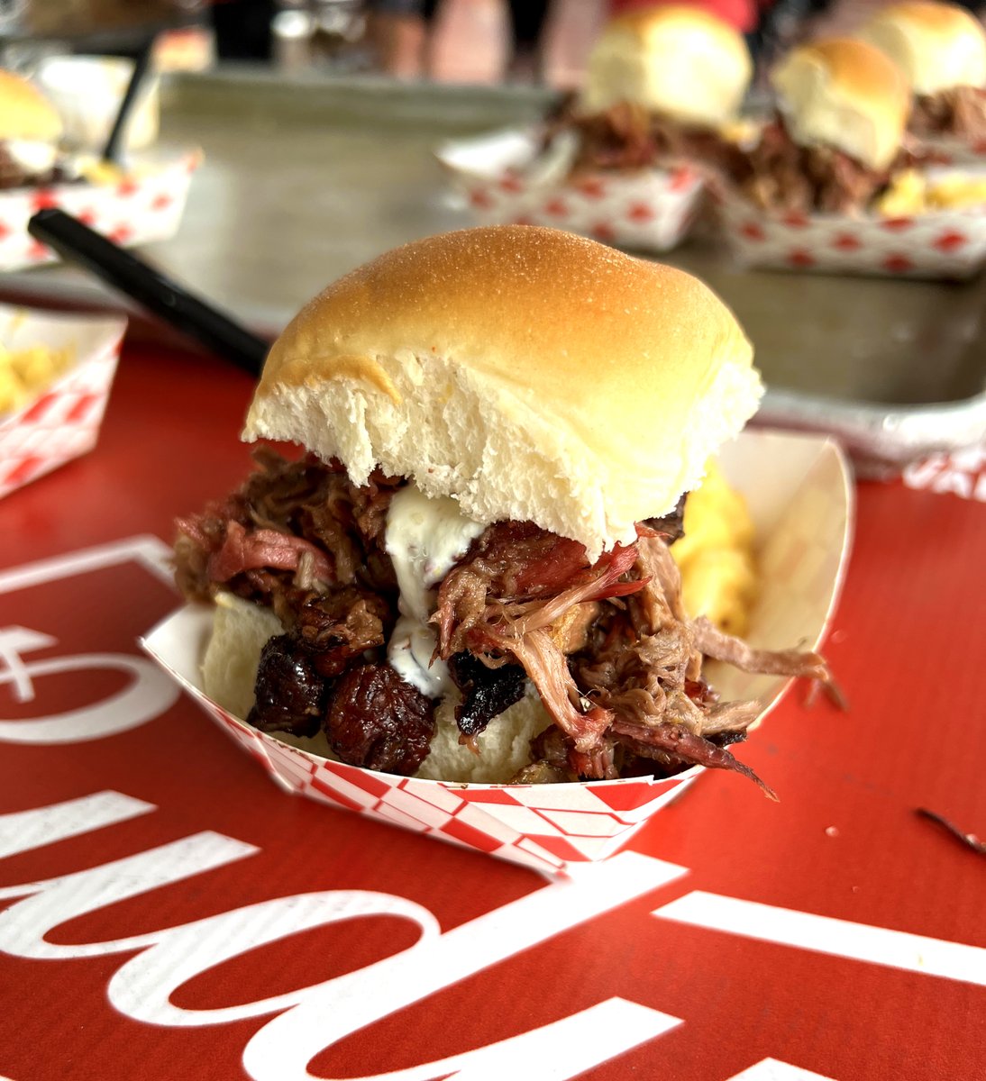 thesmokesheet's tweet photo. In today's issue, contributor Ed Reilly wrote about highlights from this past weekend's @DenverBBQFest. Plus, @bbqtourist's tasty pork belly bites recipe, an incredible Helen Turner video profile from @oxfordamerican, &amp; more, Read here: https://t.co/fAG54bIoCA https://t.co/QqyeMV29Sz