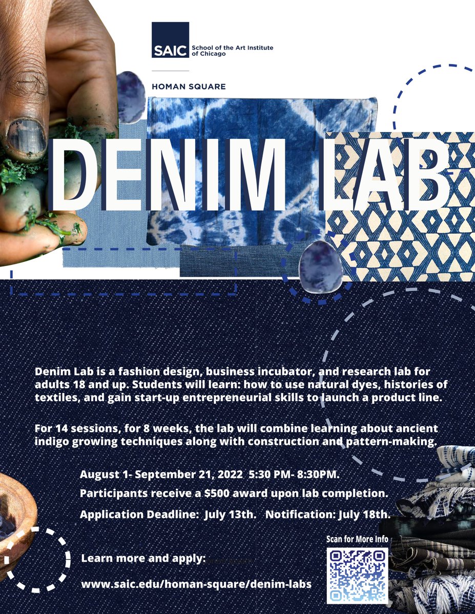 We have an exciting new class this summer led by Amanda Harth! Learn more and apply here: saic.edu/homan-square/d…
This link is also in our link tree in our bio!