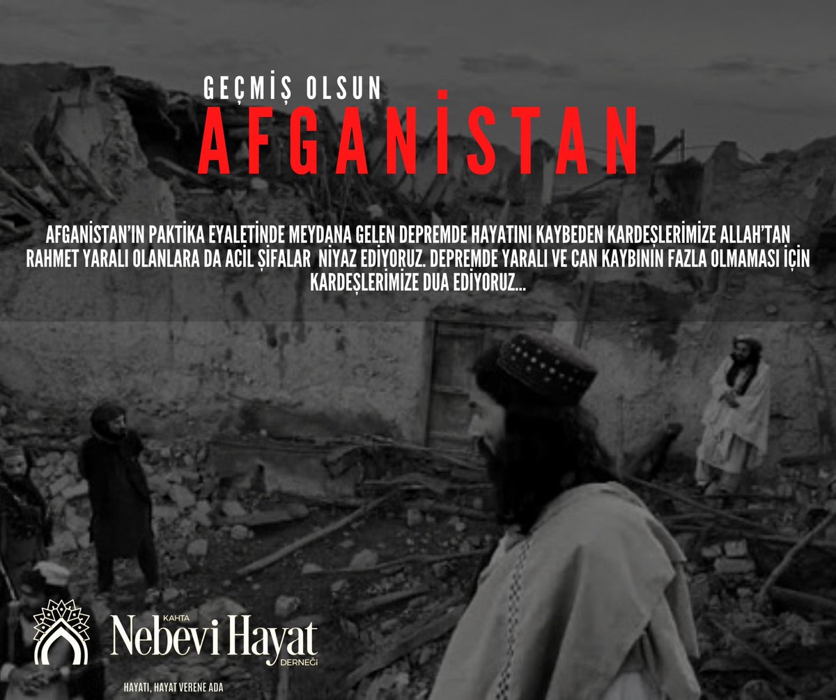 NebeviKahta's tweet photo. Geçmiş olsun #Afganistan https://t.co/QMhz2TnRrt