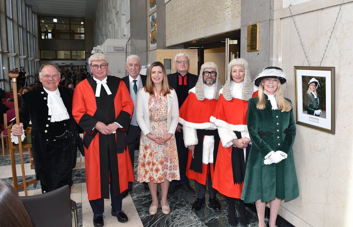 CountessPR's tweet photo. A memorable day, my portrait hanging as #HighSheriff Greater Manchester #ManchesterCrownCourt @gmpolice @GMPDogs @gmpband @manchesterfire #Judiciary #DLs @PaulGriffithsDL representing Lord Lieutenant @GMLO_UK led by #UnderSheriff David Cam DL https://t.co/60M5y3TgXD