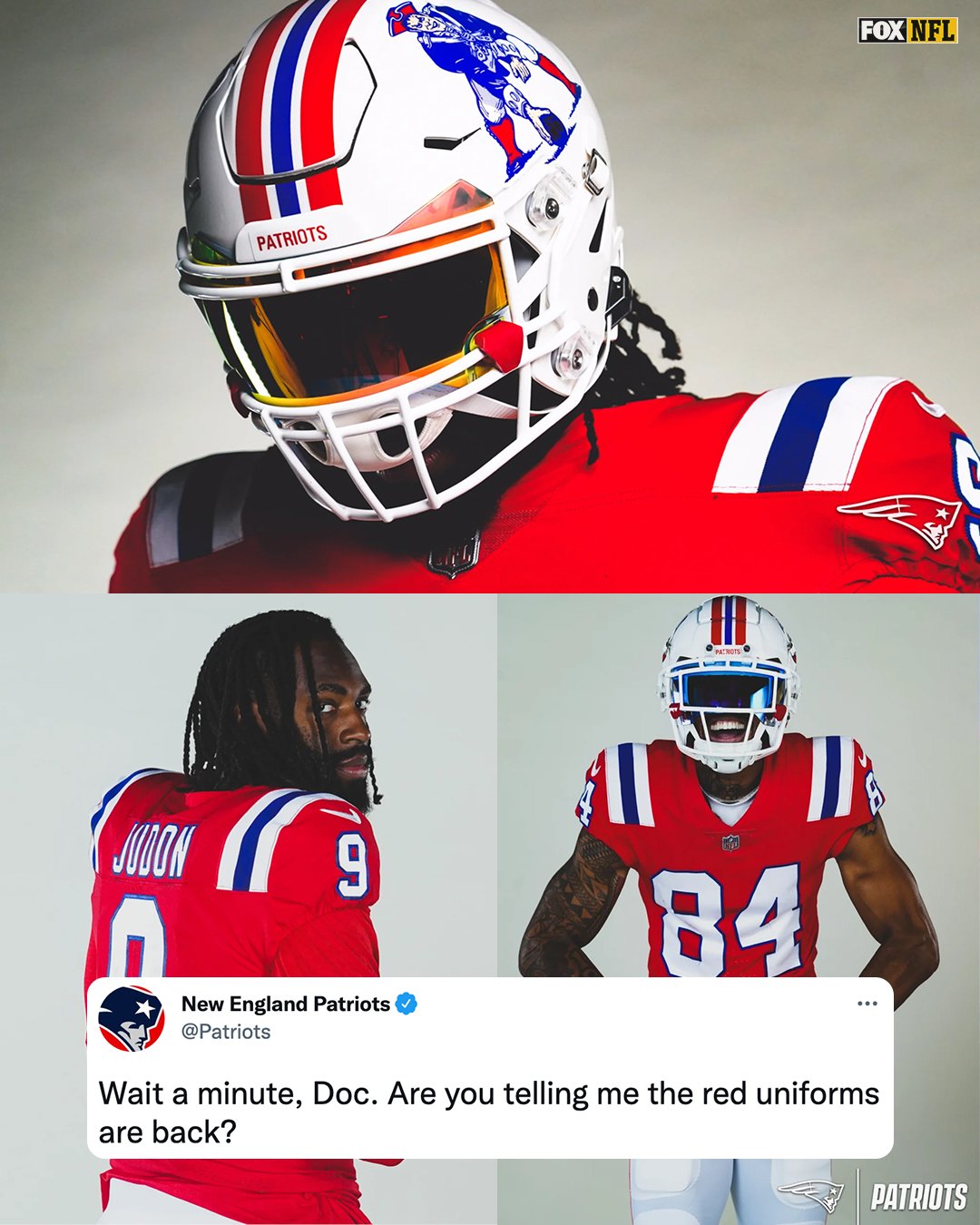 Photos: Patriots reveal red throwback alternate uniforms for 2022