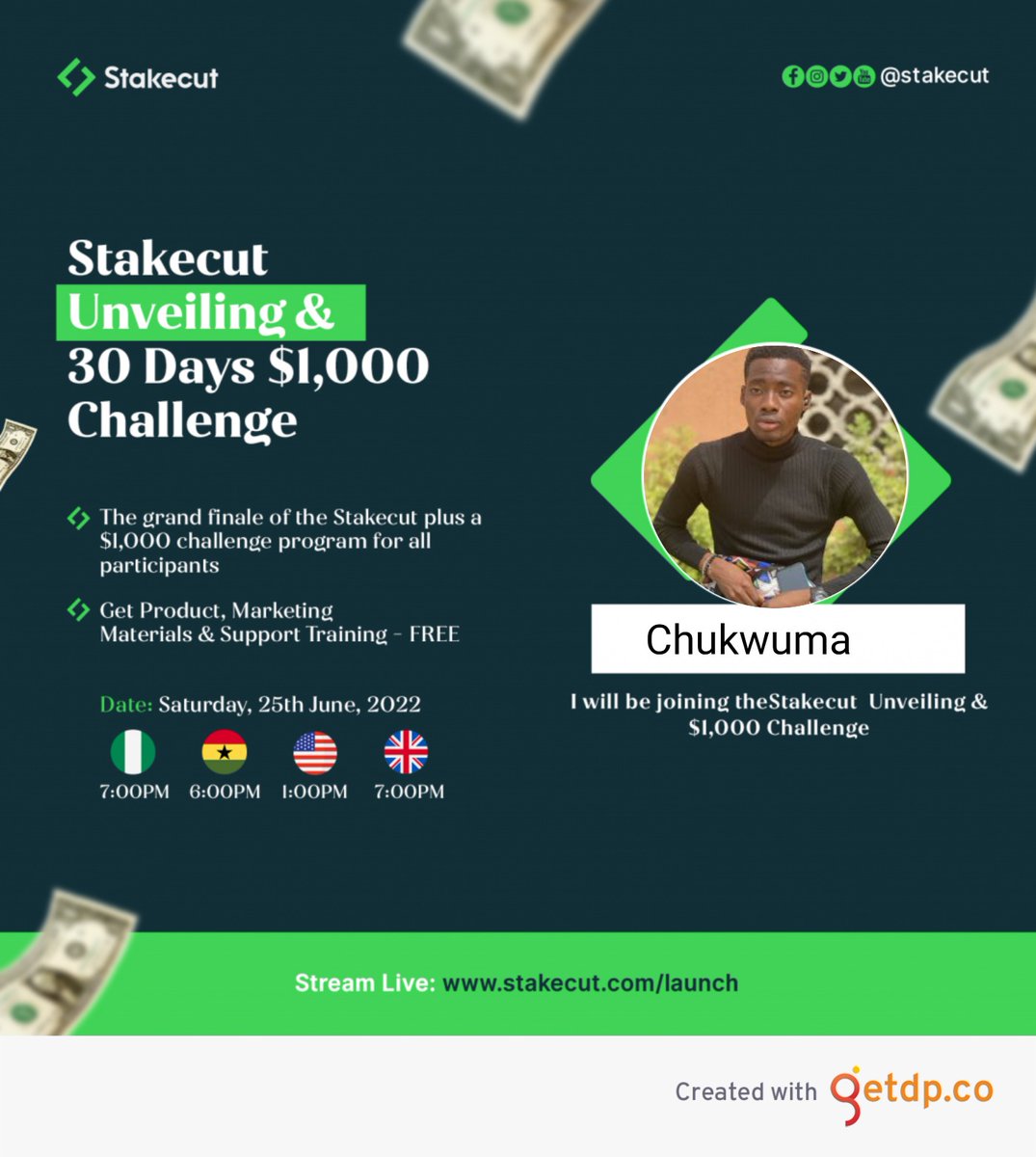 chukwuma_ibiam's tweet photo. I'll be joining the Unveiling & $1,000 Challenge..
@Mrczarr
#stakecut
#stakecutlaunch https://t.co/kwG1iTiDZl