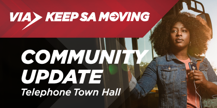 VIA_Transit's tweet image. Join the VIA team for a virtual community update at 7 PM tomorrow (06/23).  Learn about key initiatives happening at VIA. *Register at KeepSAmoving.com to join the discussion.*