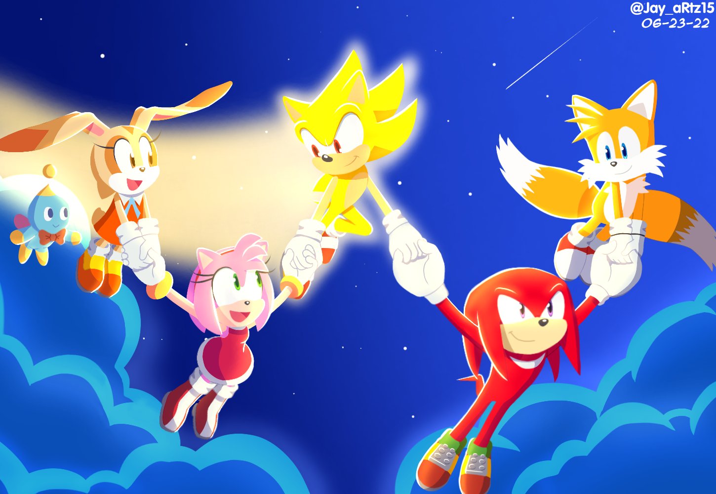 X 上的🌟🎄❄️Jay - aRtz❄️🎄🌟：「Sonic movie-versary was days ago. I made this  cool art based on the ending of Sonic Advance 3 but with the movie style  Advance Crew. #SonicMovie #SonicAdvance3 #SonicTheHedgehog