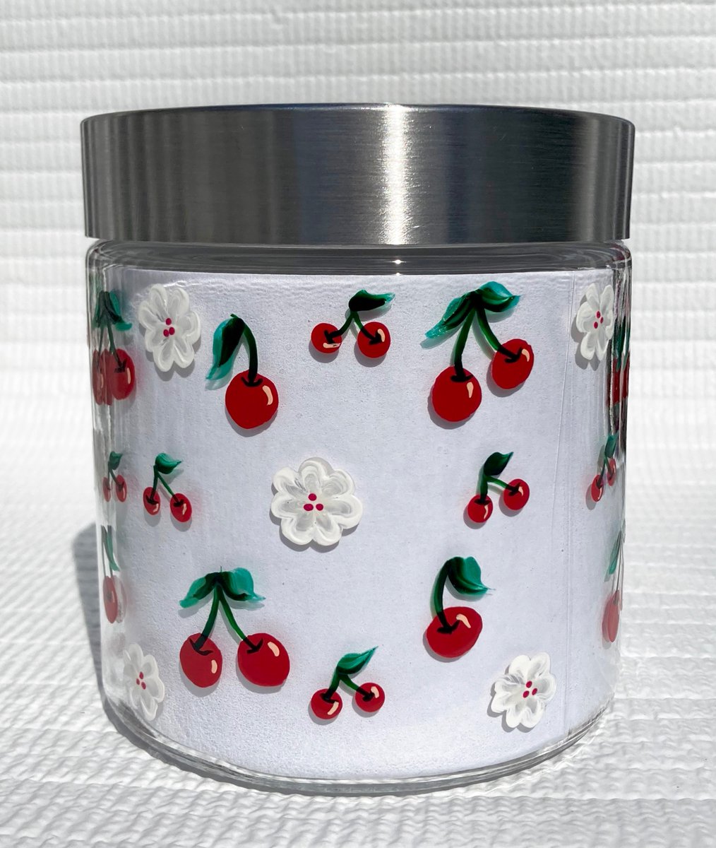 debscrochet: RT @ipaintitpretty: etsy.com/listing/119671… #canister #storage #cherrycanister #TMTinsta #homedecor #housewarminggift #handmade #handpainted #glassjar #etsy #etsyshop