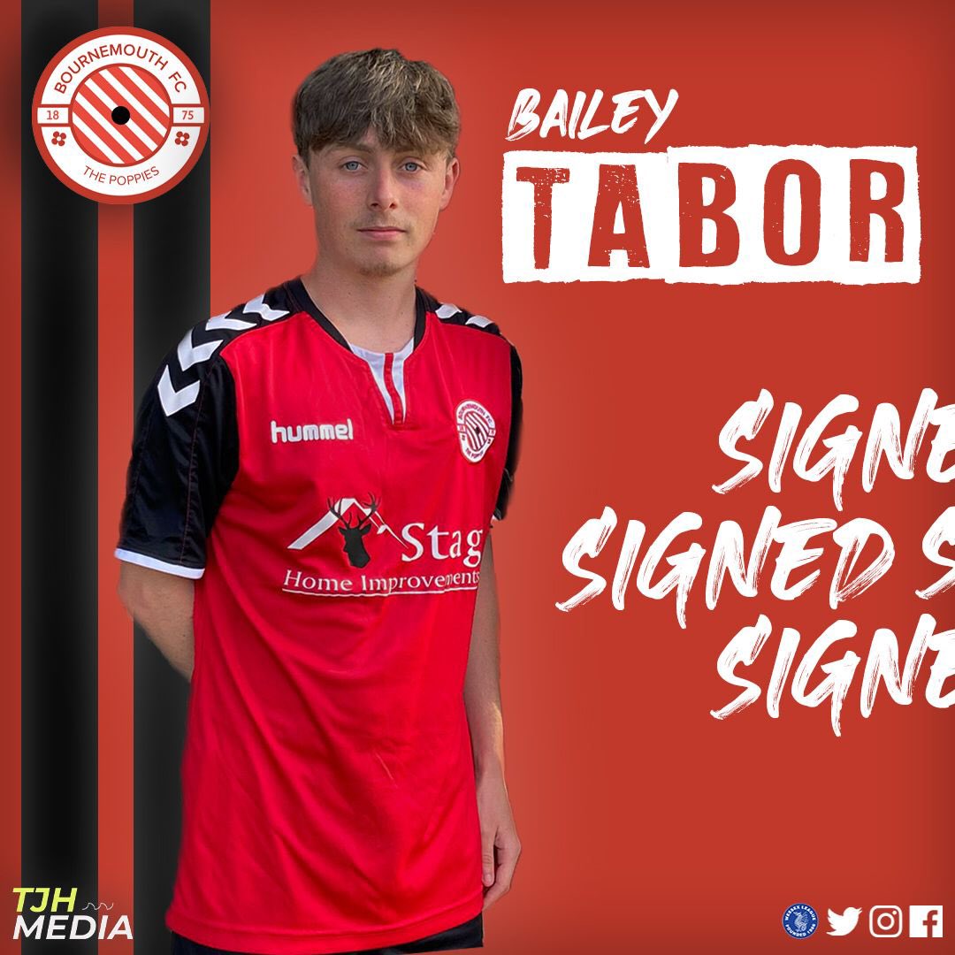 O_BournemouthFC's tweet photo. ✍️ I  INCOMING TALENT  I

Bournemouth FC are delighted to confirm the signing of extremely talented attacking playmaker Bailey Tabor for the 22/23 season. 

Bailey is available for sponsorship this season.  @BaileyTabor2 #UTP @swsportsnews @WessexLeague @EchoSportJack https://t.co/PhIv13uuq8