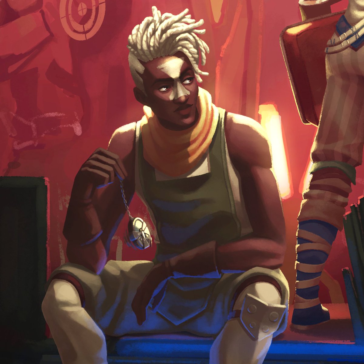 myomikan's tweet photo. 🥊 Vi reminiscing but also noticing something new on the scoreboard? 🔫 Cait exploring the place und admiring Jinx's craftmanship. ⏱️ Ekko cynically wondering about their new dynamic of old friends lost and found and new ones gained? (2/2) https://t.co/ZUYmGgUPcq