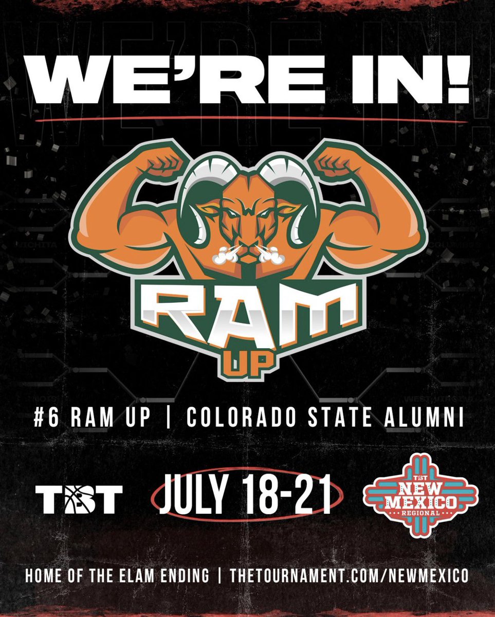 RamUpTBT's tweet photo. 🗣We are in! Let’s go Ram Nation! 

@CSUMBasketball @thetournament https://t.co/P30FMG5FsO