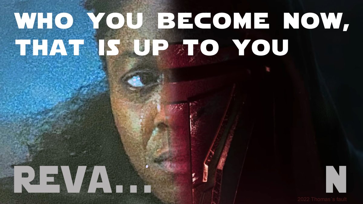 Some folk are so upset about minute changes to a tyme line. Not even noticing that she is now primed to add a single lettre to the end of her name. 
#RevaRevan #ObiWan